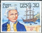 Stamps Laos -  Exploradores y barcos