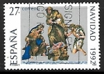 Stamps Spain -  Navidad 92 - Nacimiento