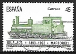 Stamps Spain -  Centenario del Ferrocarril Igualada - Martorell