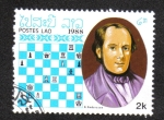 Stamps Laos -  Ajedrez