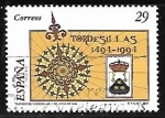 Stamps : Europe : Spain :  Efemerides - Tratado de Tordesillas
