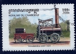 Sellos de Asia - Camboya -  Locomotora