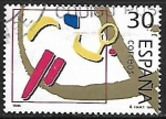 Stamps Spain -  Deportes Olímpicos de bronce -Tnis
