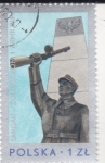 Stamps Poland -  ESTATUA DEL EJERCITO POPULAR POLACO