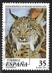 Stamps Spain -  Fauna española en peligro de extinción - Lince