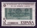 Stamps Spain -  Bicent.Constitucion EE.UU