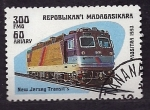 Sellos de Africa - Madagascar -  Locomotora