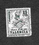 Stamps Spain -  Edf 1 (Valencia) - Escudo del Rey don Jaime I