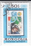 Stamps : Asia : Mongolia :  INTERCOSMOS-SELLO SOBRE SELLO