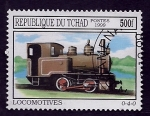 Stamps : Africa : Chad :  Locomotora   0-4-0