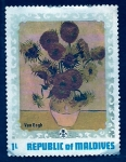 Stamps Maldives -  Pintura