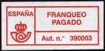 Stamps Spain -  COL-FRANQUEO PAGADO - AUT. Nº 390003