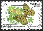 Stamps Spain -  Fauna española en peligro de extinción - Parnassius apollo L
