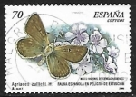 Stamps Spain -  Fauna española en peligro de extinción - Agriades Zullichi H