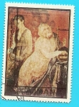 Stamps United Arab Emirates -  AJMAN - Sileno, músico y cantor - Villa del misterio - Arte Romano - Pompeya
