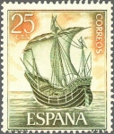 Stamps Spain -  ESPAÑA 1964 1600 Sello Nuevo Barcos Marina Española Carraca