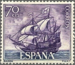 Stamps Spain -  ESPAÑA 1964 1603 Sello Nuevo Barcos Marina Española Galeon