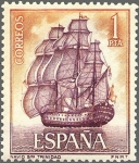 Sellos de Europa - Espa�a -  ESPAÑA 1964 1605 Sello Nuevo Barcos Marina Española Santisima Trinidad c/trazas oxido