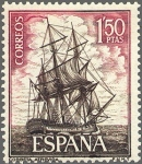 Stamps Spain -  ESPAÑA 1964 1606 Sello Nuevo Barcos Marina Española Corbeta Atrevida