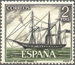 Stamps Europe - Spain -  ESPAÑA 1964 1607 Sello Nuevo Barcos Marina Española Barco de Vapor Isabel II