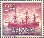 Sellos de Europa - Espa�a -  ESPAÑA 1964 1608 Sello Nuevo Barcos Marina Española Fragata Numancia