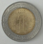 monedas de America - M�xico -  2015 un peso