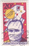 Stamps : Europe : Czechoslovakia :  4.10.57 LANZAMIENTO NO TRIPULADO AL ESPACIO