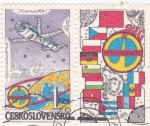 Stamps Czechoslovakia -  AERONAUTICA- INTERCOSMOS