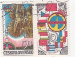 Stamps : Europe : Czechoslovakia :  AERONAUTICA- INTERCOSMOS