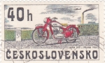 Sellos de Europa - Checoslovaquia -  MOTOCICLETA- JAWA 250