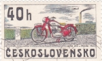 Stamps : Europe : Czechoslovakia :  MOTOCICLETA- JAWA 250