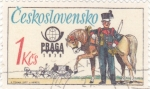 Stamps Czechoslovakia -  CABALLO Y JINETE 