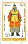 Stamps North Korea -  Trajes nacionales de la dinastía Li