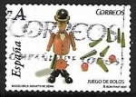 Stamps : Europe : Spain :  Juguetes - Juego de bolos