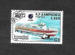 Stamps : Asia : Cambodia :  865 - Barco