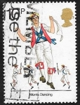 Stamps United Kingdom -  799 - 800 anivº del primer festival de cultura galesa, bailarín