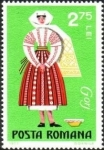 Stamps : Europe : Romania :  Trajes de folclore 1973