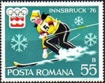 Stamps : Europe : Romania :  Juegos Olímpicos de Invierno 1976, Innsbruck
