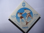 Stamps : Asia : Lebanon :  XVIIe Juegos Olímpicos de Verano 1960 en Roma. Boxeo.
