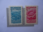 Stamps : America : Nicaragua :  Sobre-Tasa Postal-Construcción Estadio Nacional 