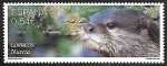 Stamps Spain -  Fauna protegida -  Nutria