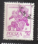 Stamps Poland -  Dibujos florales de Wyspianski, Iris