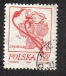 Stamps Poland -  Dibujos florales de Wyspianski, Rosa