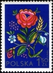 Stamps Poland -  Bordados, Lowicz