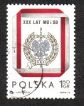 Stamps Poland -  Trigésimo aniversario del servicio de milicia y seguridad cívica, milicia cívica y servicio de segur