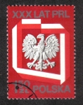 Sellos de Europa - Polonia -  30th anniv. República Popular de Polonia, águila polaca roja