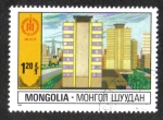 Stamps Mongolia -  60 años de independencia,Vivienda pública 