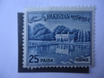 Stamps : Asia : Pakistan :  Jardines Shalimar gardens - Palacio de Taj Mahal