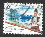 Sellos de Europa - Serbia -  543 - Europa, Instrumento de viento