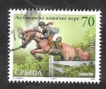 Stamps Europe - Serbia -  Hípica, Salto de caballos